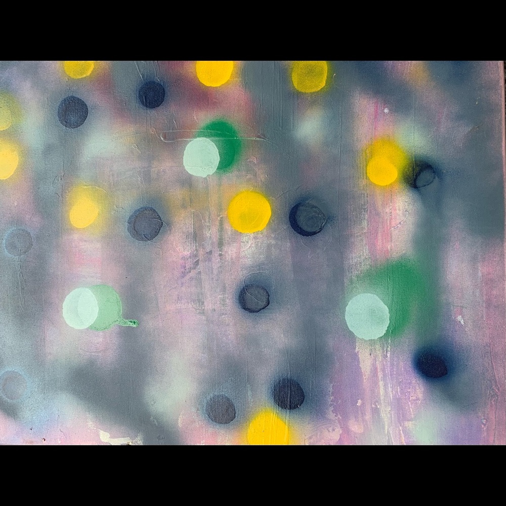 “Heavens,” original mixed media on canvas.